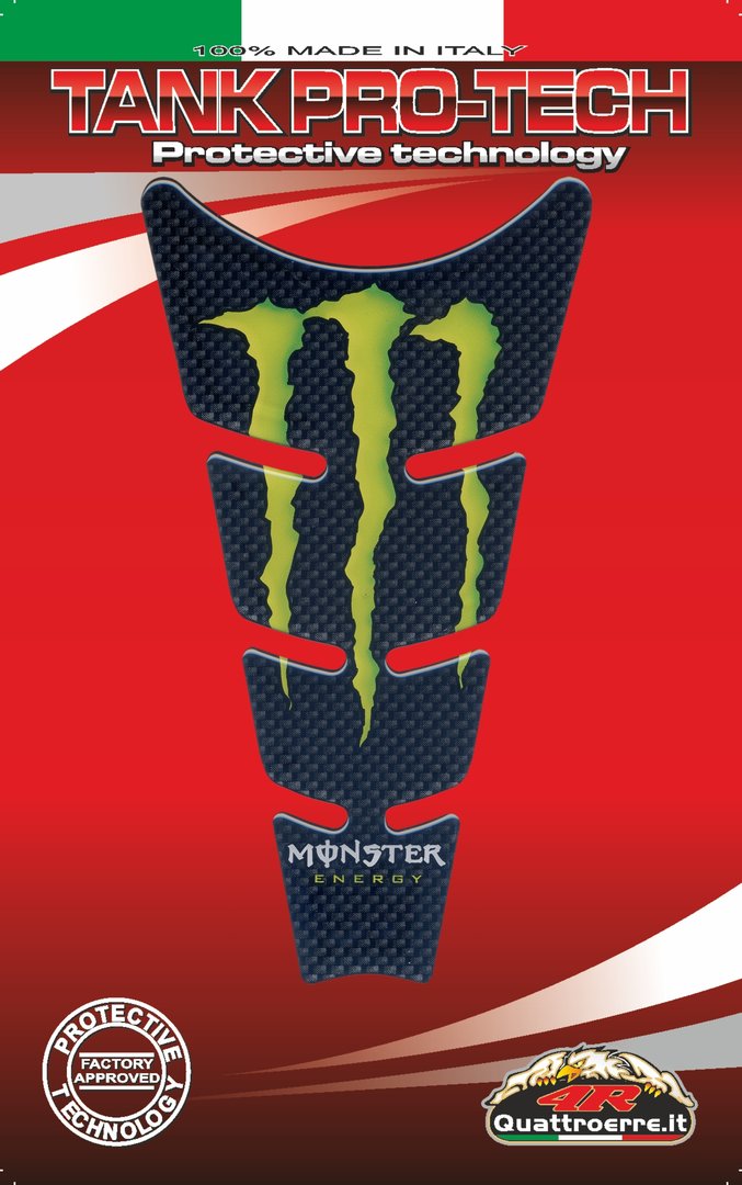 Protection Réservoir Moto Adhésif  Monster Energy  QUATTROERRE 18069,Universel