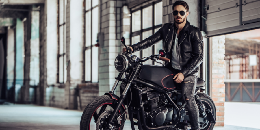 pánska bunda na motorku